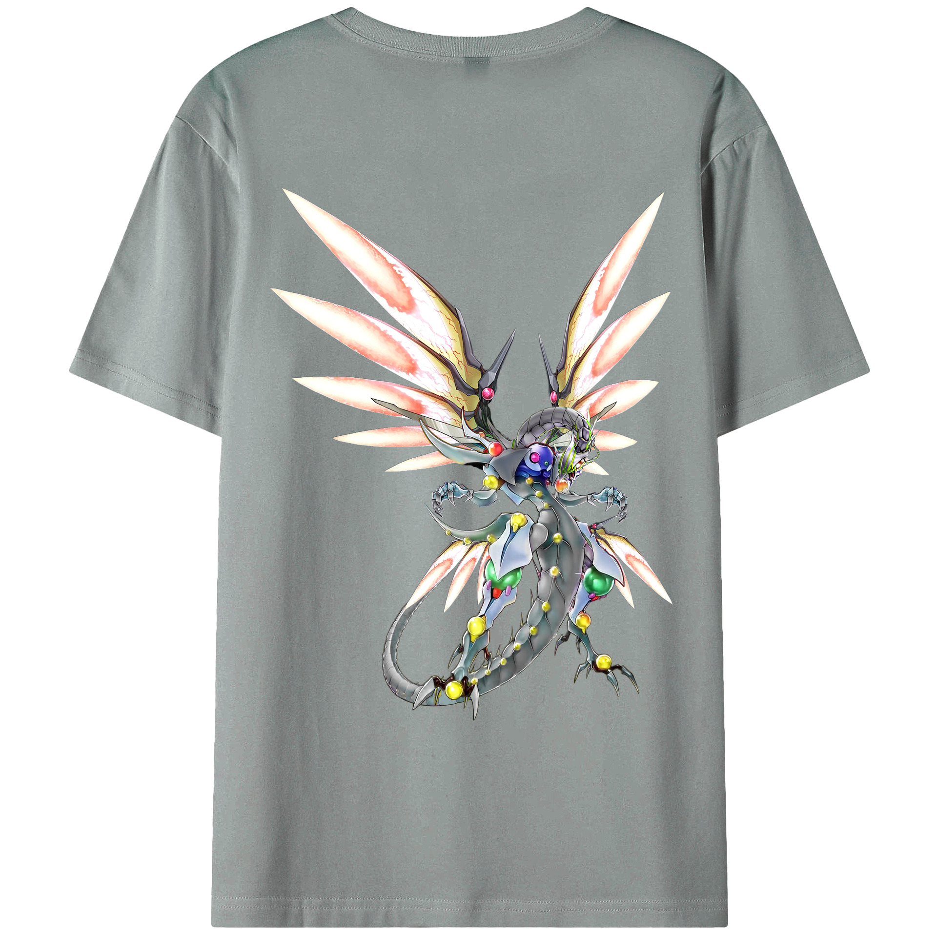 （画像用） 遊☆戯☆王 Yu-Gi-Oh! 綿100％ メンズ半袖Tシャツ（バックプリント） 通気性